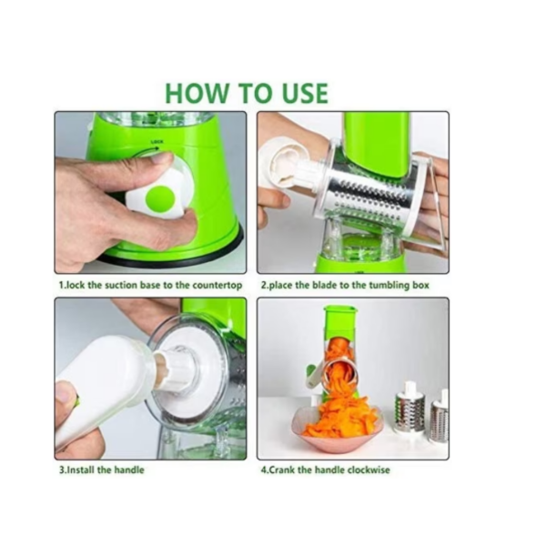 Razatoare Multifunctionala, Pentru Taiat Legume, Verdeturi Si Branzeturi, Verde