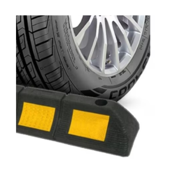 Set 2 Bucati Opritor Roata Masina Pentru Parcare, Cauciuc, Benzi Reflectorizante, Toydem®