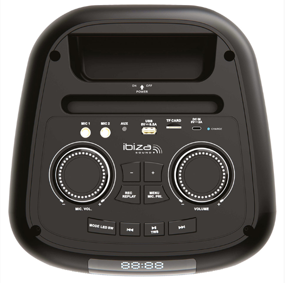 BOXA PORTABILA 2X8"/20CM 200W RMS CU USB/SD/BLUETOOTH