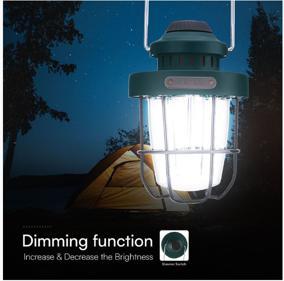 LAMPA CAMPING 3W + 5W EFECT FLACARA CU INCARCARE USB TIP C