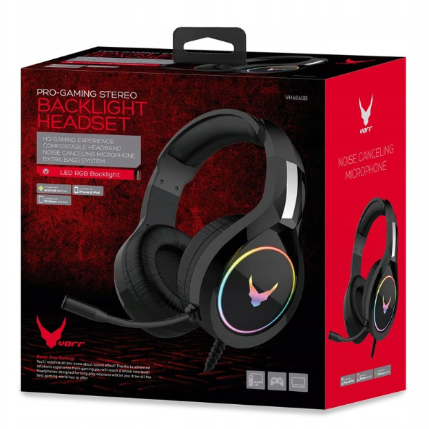 CASTI HI-FI STEREO CU MICROFON GAMING RGB VARR