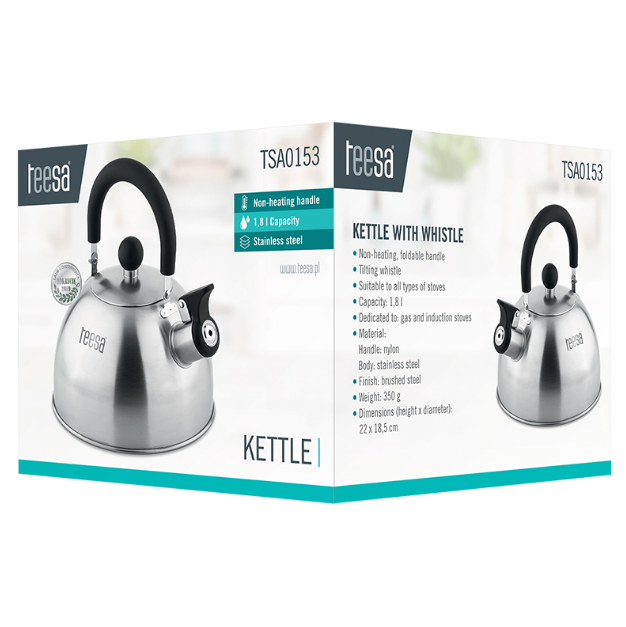 CEAINIC CU FLUIER OTEL 1.8L TEESA