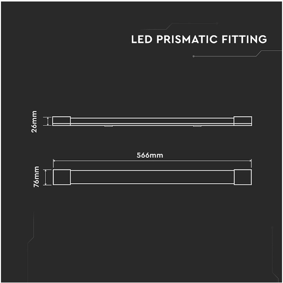 CORP ILUMINAT LED 20W 60CM 120LM/W 4000K ALB NEUTRU