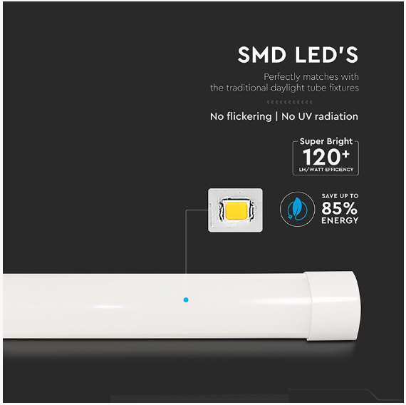 CORP ILUMINAT LED 20W 60CM 120LM/W 4000K ALB NEUTRU