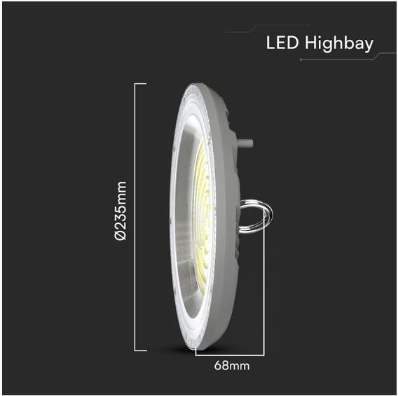 CORP ILUMINAT LED INDUSTRIAL 100W 3IN1 IP65 - GRI