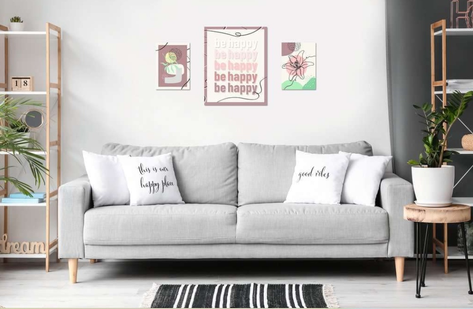 Art Set Pictura pe numere - Be happy 3 modele
