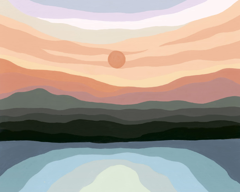 Art Set pictura pe numere peisaj minimalist 12ani+