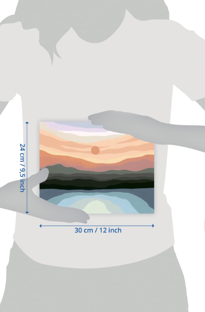 Art Set pictura pe numere peisaj minimalist 12ani+