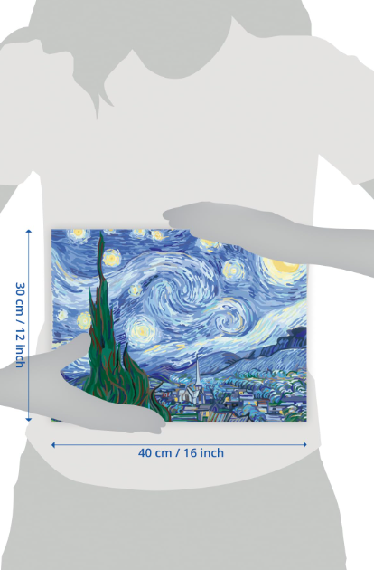 Art Set pictura pe numere motiv premium - Starry Night (Van Gogh)