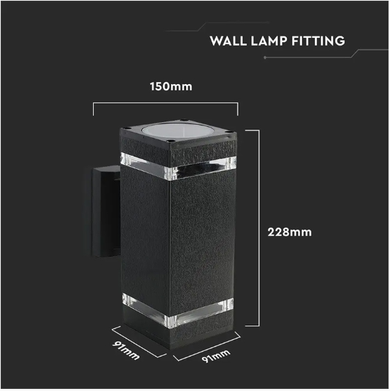 LAMPA PERETE SOCLU E27 IP44 - NEGRU