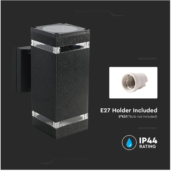 LAMPA PERETE SOCLU E27 IP44 - NEGRU