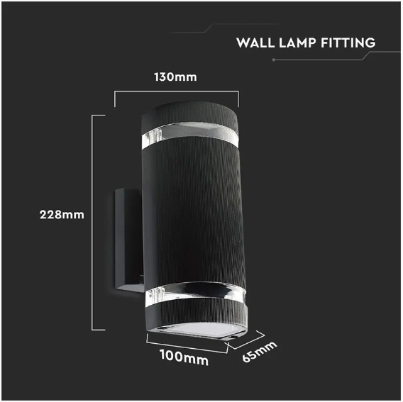 LAMPA PERETE SOCLU E27 IP44 - NEGRU