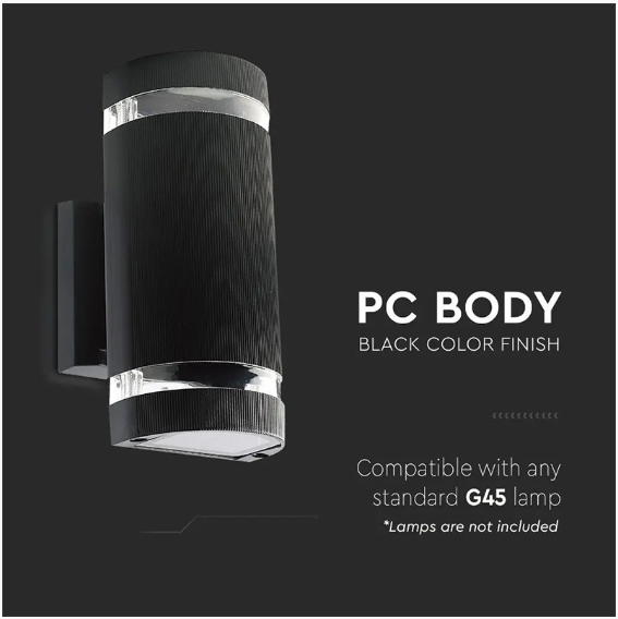 LAMPA PERETE SOCLU E27 IP44 - NEGRU