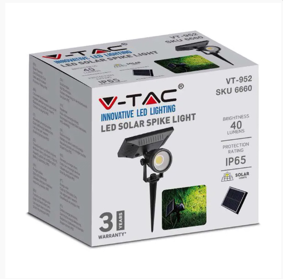 LAMPA GRADINA 2W INCARCARE SOLARA IP65 6400K