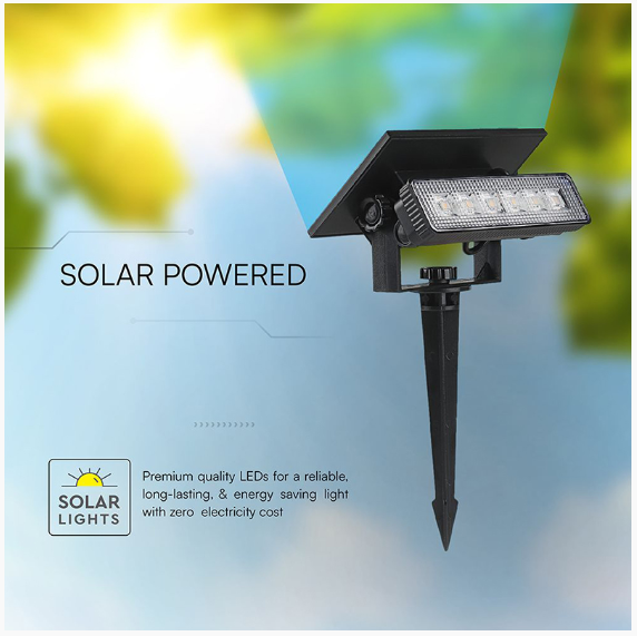 LAMPA LED SOLARA 1.5W 3000K 2IN1 MONTAJ PERETE + TARUS GRADINA IP65