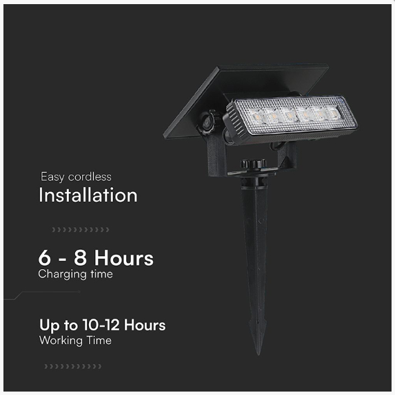 LAMPA LED SOLARA 1.5W 3000K 2IN1 MONTAJ PERETE + TARUS GRADINA IP65