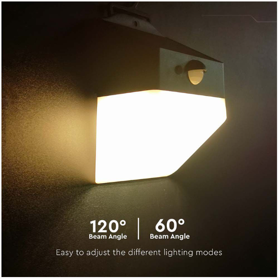 LAMPA EXTERIOARA 2W 4000K INCARCARE SOLARA - ALB/NEGRU