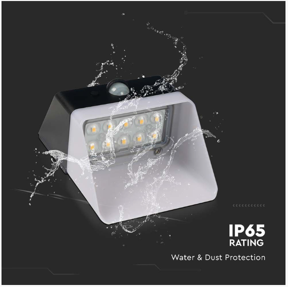 LAMPA EXTERIOARA 2W 4000K INCARCARE SOLARA - ALB/NEGRU
