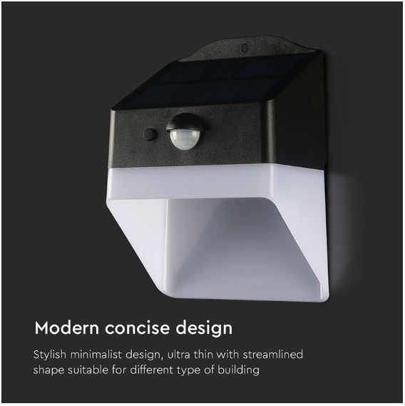 LAMPA EXTERIOARA 2W 4000K INCARCARE SOLARA - ALB/NEGRU
