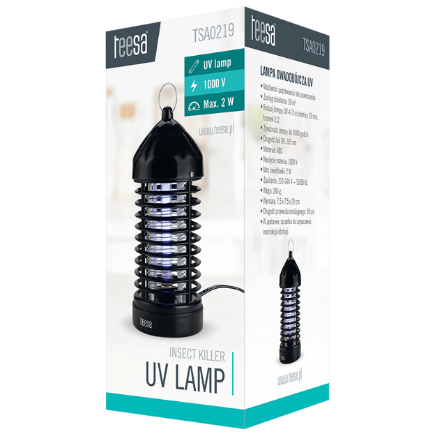 LAMPA UV-A ANTI INSECTE 2W TEESA