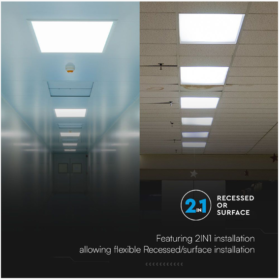 PANOU LED 36W 2IN1 60CM X 60CM 3960LM 6500K ALB RECE, CIP SAMSUNG