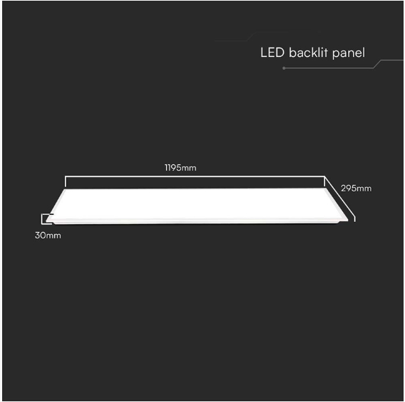 PANOU LED INCORPORABIL 40W 120X30CM 4000K ALB NEUTRU