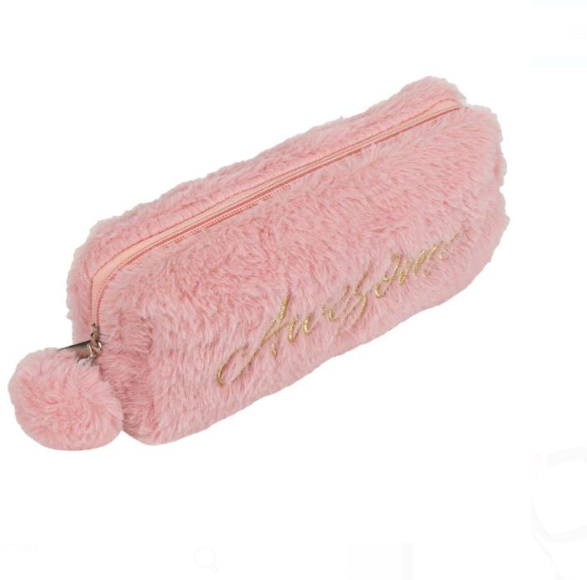 Penar Scoala Powder Pink Blana Awesome Pompon 23x4x10cm