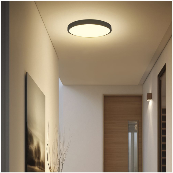 PLAFONIERA LED 18W IP44 4000K ALB NEUTRU - NEGRU