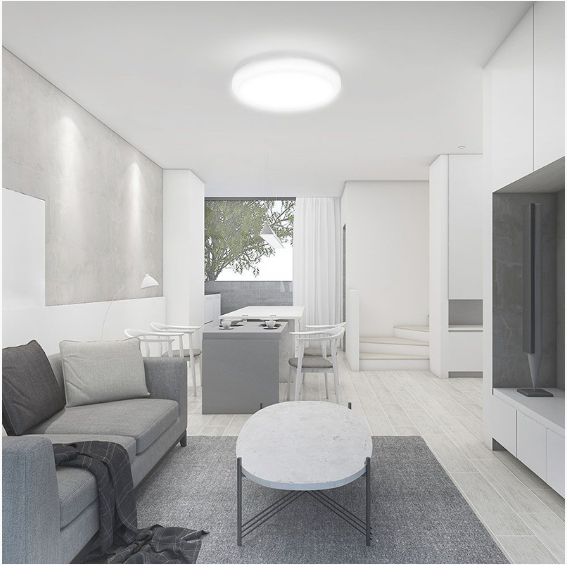 PLAFONIERA 18W IP44 4000K ALB NEUTRU - ALB