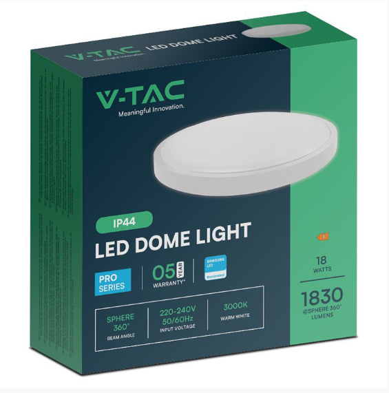PLAFONIERA 18W IP44 4000K ALB NEUTRU - ALB
