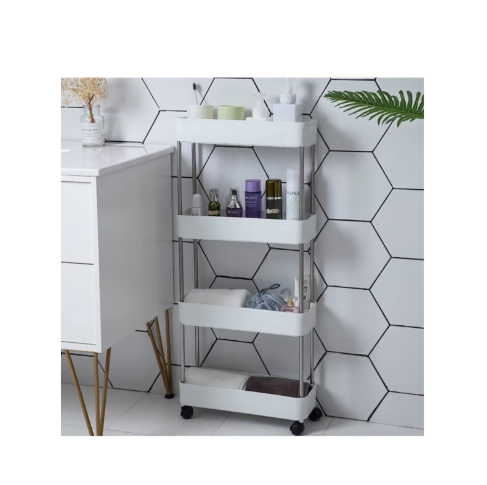Pachet Promo: Raft organizator + Etajera colt pentru baie si dus, 4 rafturi, inaltime reglabila 100-260cm
