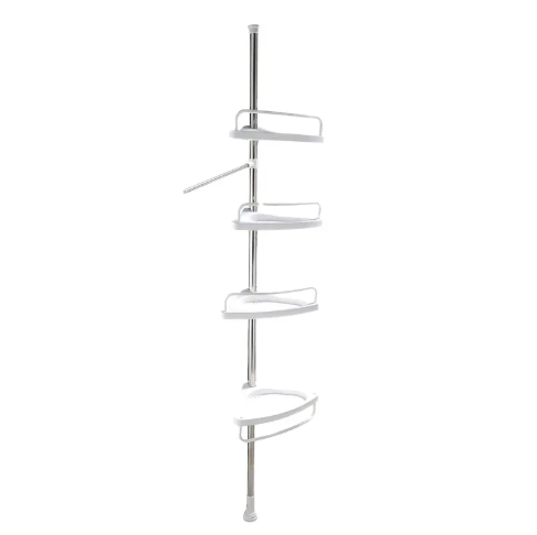 Pachet Promo: Raft organizator + Etajera colt pentru baie si dus, 4 rafturi, inaltime reglabila 100-260cm