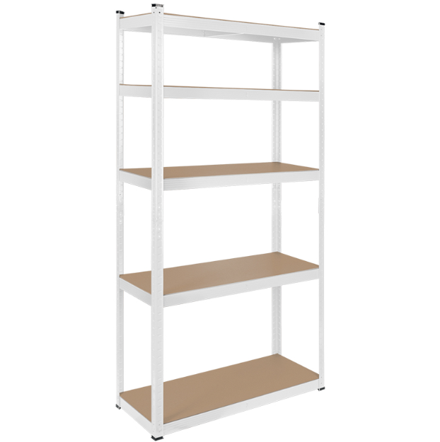 RAFT METALIC 5 POLITE 750KG MDF 180X90X40 ALB REBEL