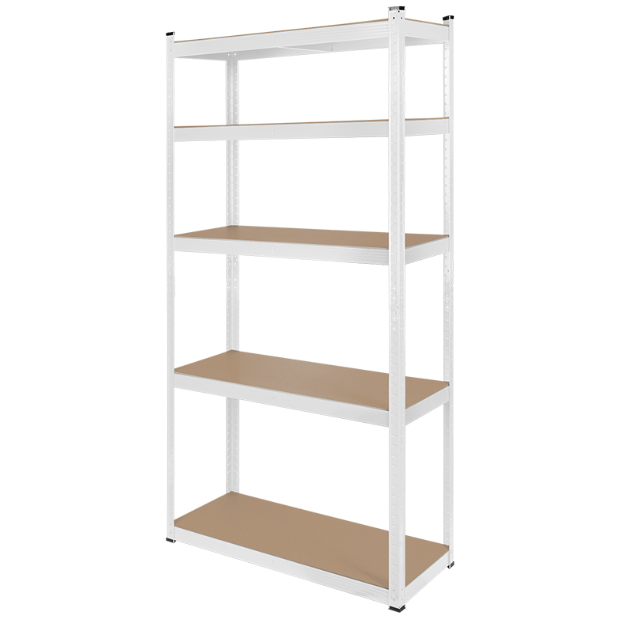 RAFT METALIC 5 POLITE 750KG MDF 180X90X40 ALB REBEL