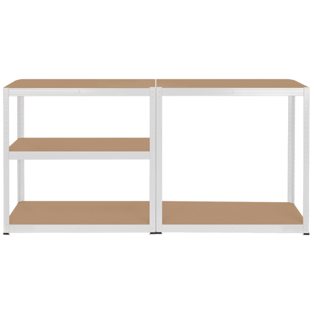 RAFT METALIC 5 POLITE 750KG MDF 180X90X40 ALB REBEL
