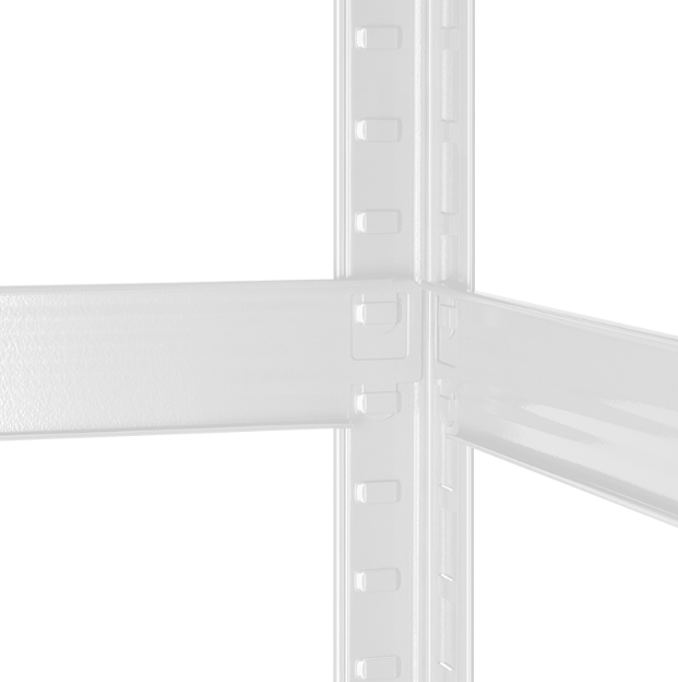 RAFT METALIC 5 POLITE 750KG MDF 180X90X40 ALB REBEL