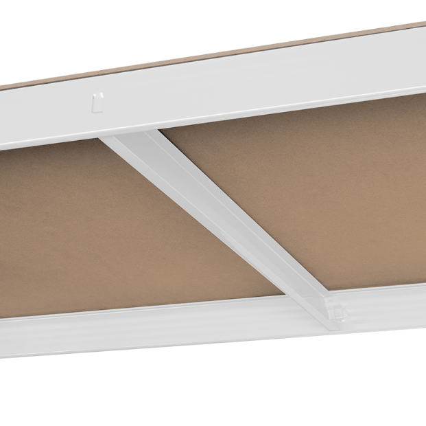 RAFT METALIC 5 POLITE 750KG MDF 180X90X40 ALB REBEL