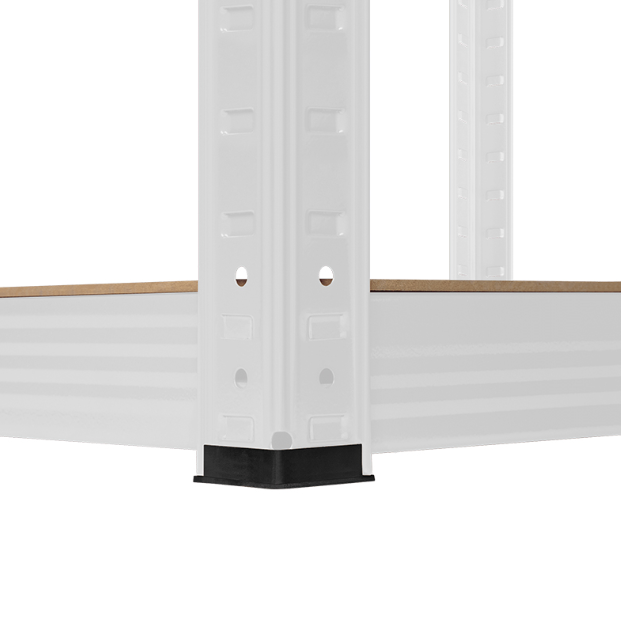 RAFT METALIC 5 POLITE 750KG MDF 180X90X40 ALB REBEL