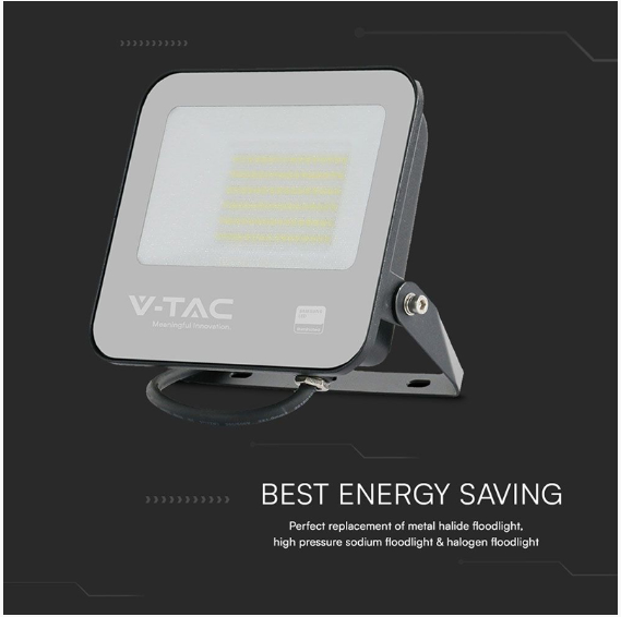 REFLECTOR LED SMD 50W 6500K IP65 CABLU 1M CIP SAMSUNG - GRI