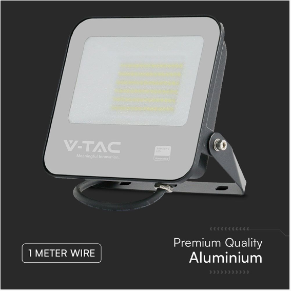 REFLECTOR LED SMD 50W 6500K IP65 CABLU 1M CIP SAMSUNG - GRI