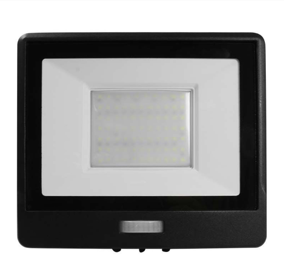 REFLECTOR LED SMD 50W 6400K IP65 CU SENZOR MISCARE - NEGRU
