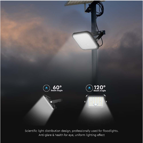 REFLECTOR CU INCARCARE SOLARA 10W 1500LM 4000+6400K - NEGRU