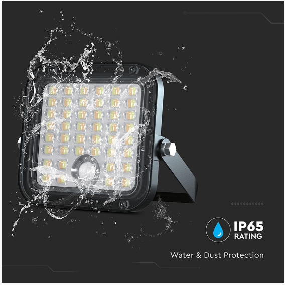 REFLECTOR CU INCARCARE SOLARA 10W 1500LM 4000+6400K - NEGRU