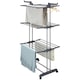 Uscator Vertical pentru Rufe Haine Mobil si Pliabil pentru Spatii Mici, Suport Umerase, Inaltime 173cm