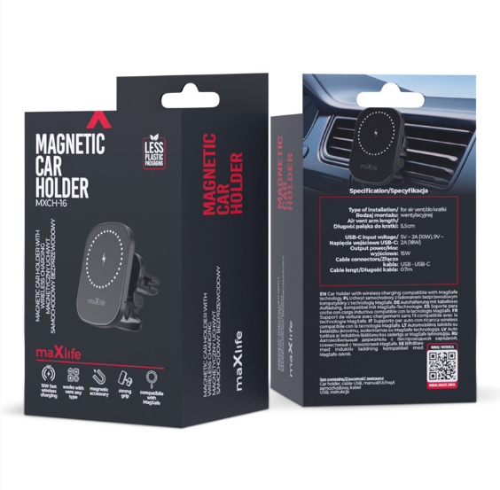 SUPORT TELEFON MAGNETIC CU INCARCARE WIRELESS 15W PRINDERE VENTILATIE