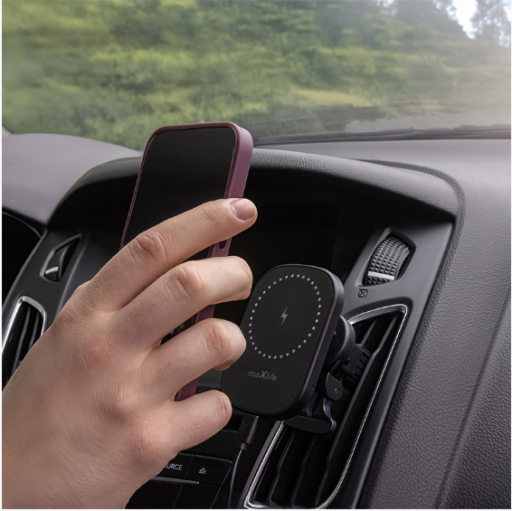 SUPORT TELEFON MAGNETIC CU INCARCARE WIRELESS 15W PRINDERE VENTILATIE