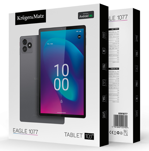 TABLETA 4G 4GB 64GB ANDROID 15 KRUGER&MATZ