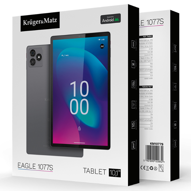 TABLETA 4G 6GB 128GB ANDROID 15 KRUGER&MATZ