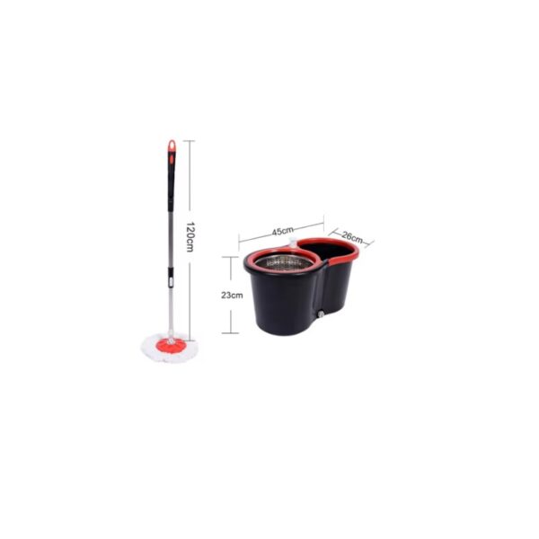Set Mop Rotativ Si Galeata, Microfibra, 360°, Toydem®