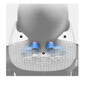 Perna electrica cu vibromasaj Toydem®, pentru zona cervicala, perfect pentru calatorii